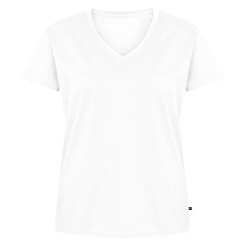 Boxen Boxen - Frauen Premium Bio T-Shirt mit V-Ausschnitt - Weiß - Vorne - AI Model Female 172 dark (172cm)