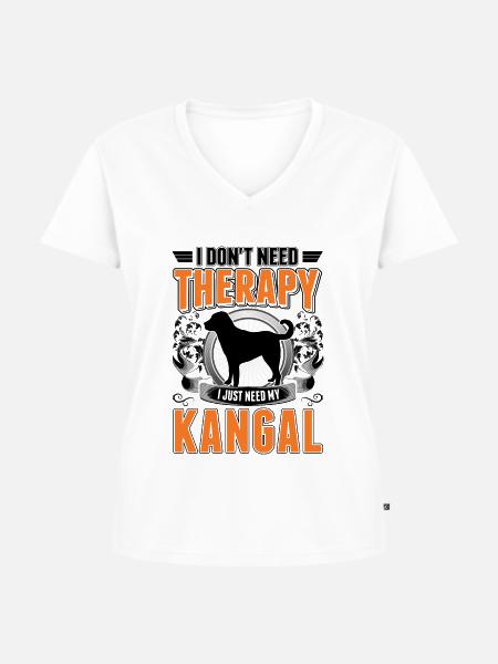 Kangal Therapie - Frauen Premium Bio T-Shirt mit V-Ausschnitt - Weiß