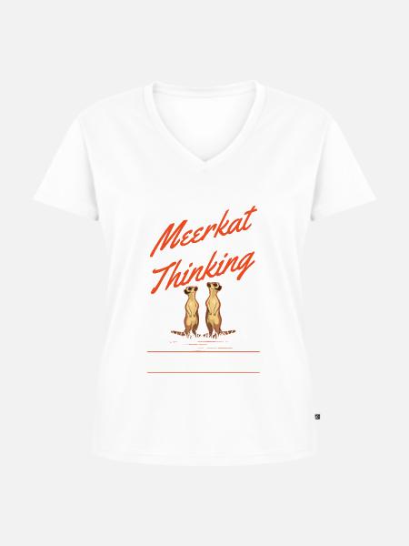 Erdmännchen Surikat Meerkat - Frauen Premium Bio T-Shirt mit V-Ausschnitt - 