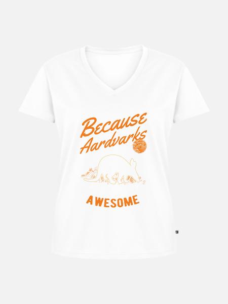 Erdferkel Geschenk Aardvark - Frauen Premium Bio T-Shirt mit V-Ausschnitt - 