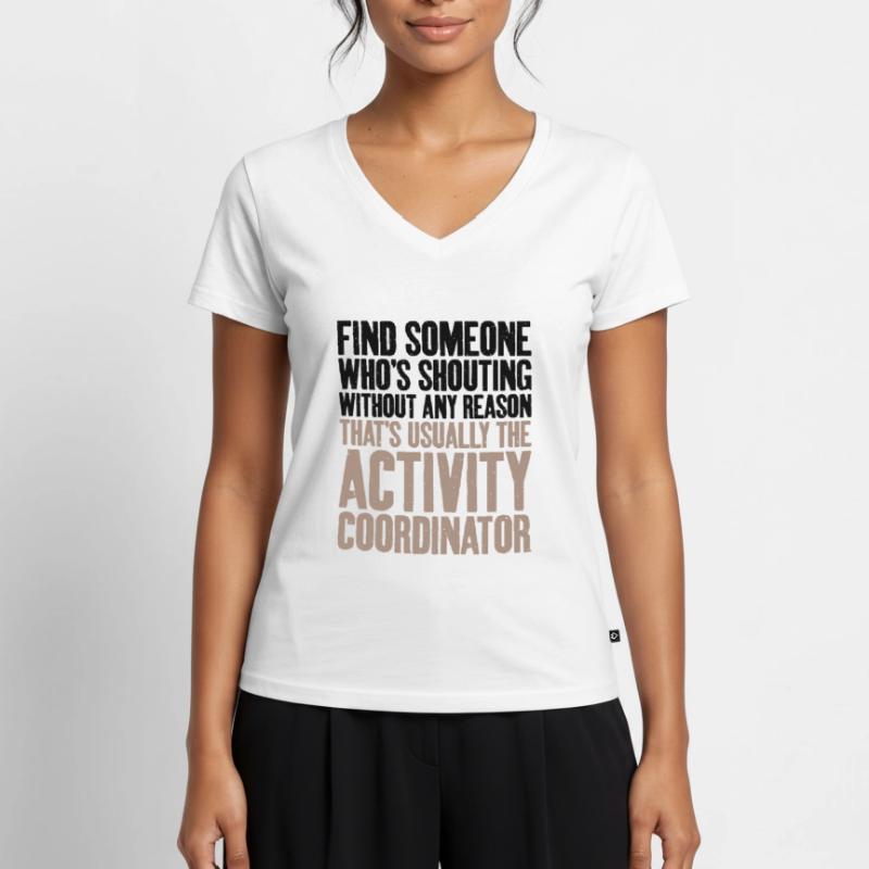 Usually activity coordinator Women's Premium Organic V-neck T-shirt