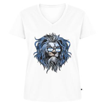 Argentina - Women's Premium Organic V-neck T-shirt - white - Front - AI Model Female 172 dark (172cm)