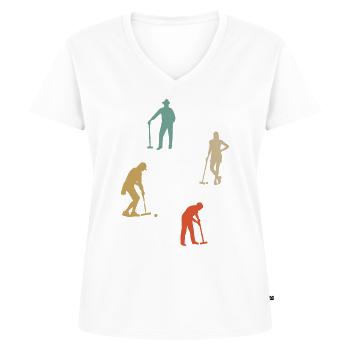 Croquet - Women's Premium Organic V-neck T-shirt - white - Front - AI Model Female 172 dark (172cm)
