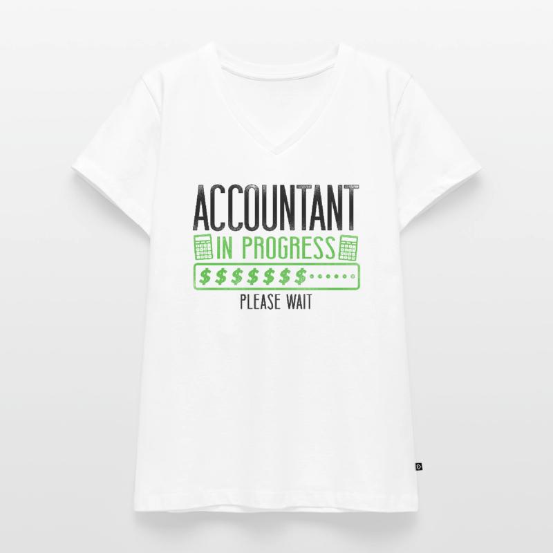 Comptable Comptable Comptable Comptabilité T-shirt encolure en V Premium bio Femme