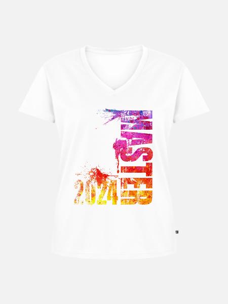 Master 2024 - Frauen Premium Bio T-Shirt mit V-Ausschnitt - Weiß
