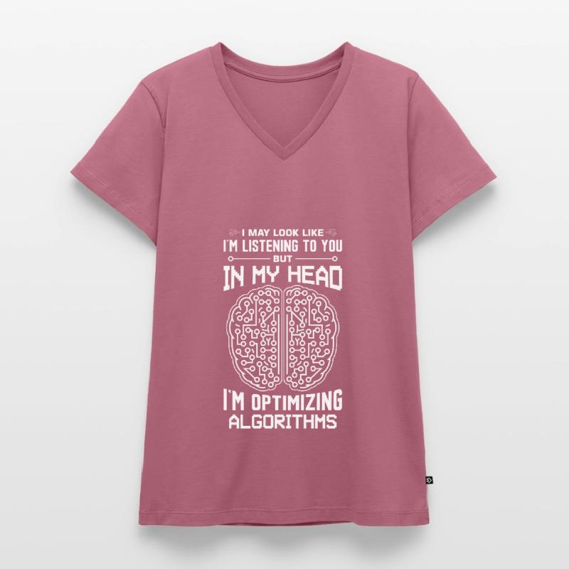 Machine Learning Algorithms AI Data Analyst Women's Premium Organic V-neck T-shirt