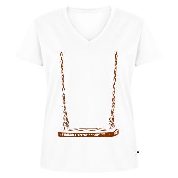 Swing - Women's Premium Organic V-neck T-shirt - white - Front - AI Model Female 172 dark (172cm)