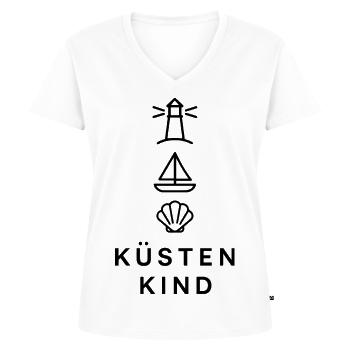 Coastal child feeling of home - Women's Premium Organic V-neck T-shirt - white - Front - AI Model Female 172 dark (172cm)