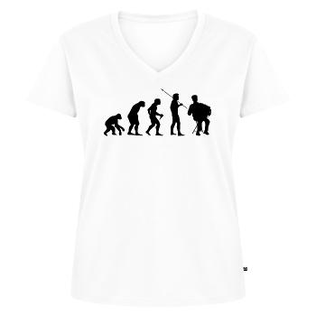 Accordion - Women's Premium Organic V-neck T-shirt - white - Front - AI Model Female 172 dark (172cm)