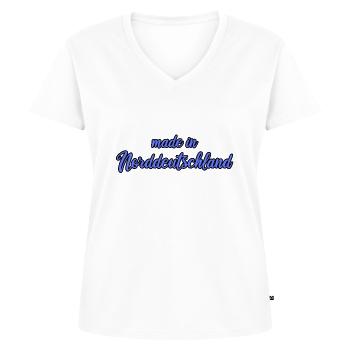 Norddeutschland - Frauen Premium Bio T-Shirt mit V-Ausschnitt - Weiß - Vorne - AI Model Female 172 dark (172cm)