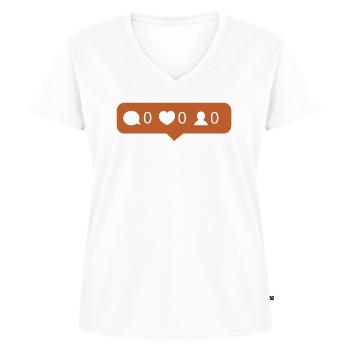 Instagram Herz - Frauen Premium Bio T-Shirt mit V-Ausschnitt - Weiß - Vorne - AI Model Female 172 dark (172cm)