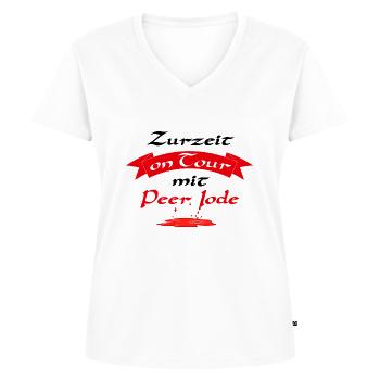 Periode - Peer Iode - Frauen Premium Bio T-Shirt mit V-Ausschnitt - Weiß - Vorne - AI Model Female 172 dark (172cm)