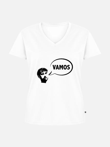 Gigi Vamos - Frauen Premium Bio T-Shirt mit V-Ausschnitt - Weiß