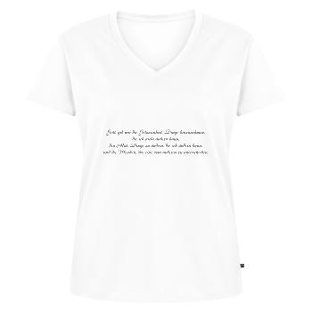 Mein Motto - Frauen Premium Bio T-Shirt mit V-Ausschnitt - Weiß - Vorne - AI Model Female 172 dark (172cm)
