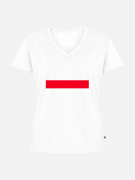 Rechteck - Frauen Premium Bio T-Shirt mit V-Ausschnitt - Weiß