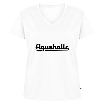 swimming - Women's Premium Organic V-neck T-shirt - white - Front - AI Model Female 172 dark (172cm)