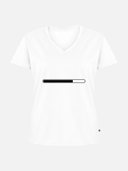 Ladebalken Statusbalken Fortschritt - Frauen Premium Bio T-Shirt mit V-Ausschnitt - Weiß