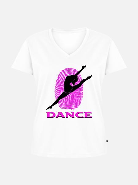 Dance - Frauen Premium Bio T-Shirt mit V-Ausschnitt - Weiß