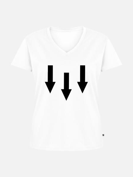 Pfeile - Frauen Premium Bio T-Shirt mit V-Ausschnitt - Weiß