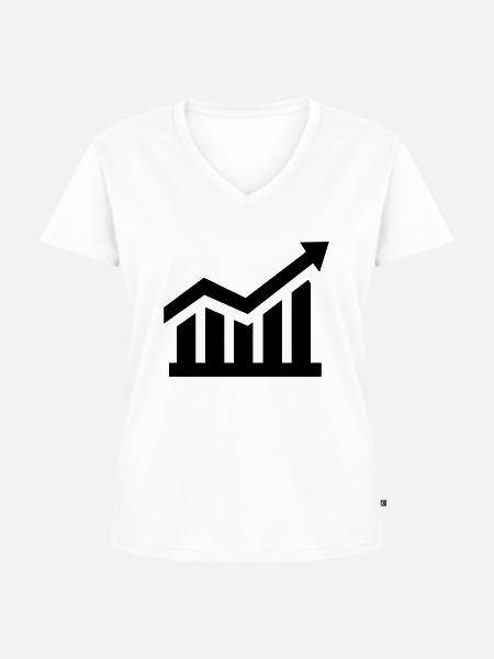 Diagramm - Frauen Premium Bio T-Shirt mit V-Ausschnitt - Weiß