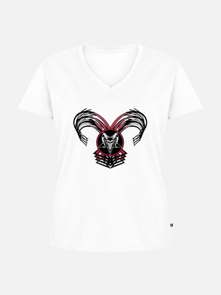 Gothic Girl - Frauen Premium Bio T-Shirt mit V-Ausschnitt - Weiß