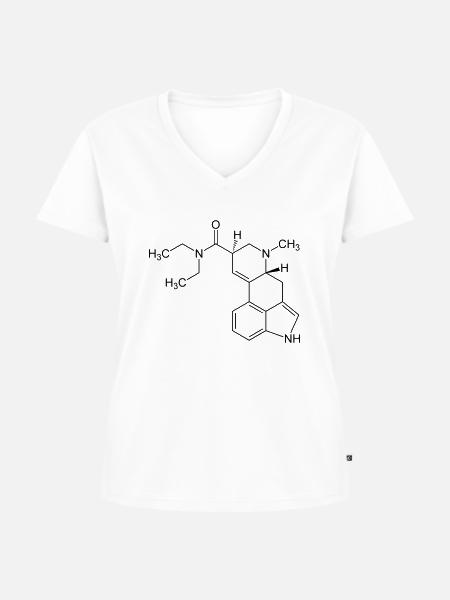 LSD - Frauen Premium Bio T-Shirt mit V-Ausschnitt - Weiß