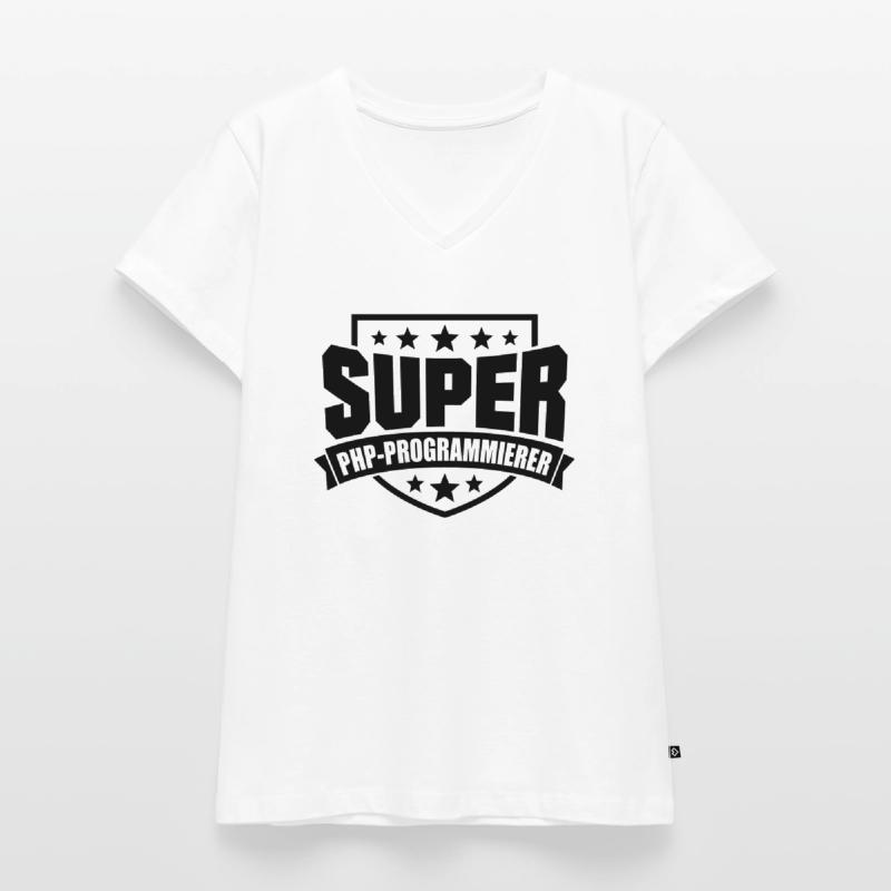 Super PHP-Programmierer Frauen Premium Bio T-Shirt mit V-Ausschnitt