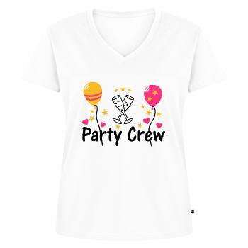 Sekt Jubiläum Geburtstag feier party - Frauen Premium Bio T-Shirt mit V-Ausschnitt - Weiß - Vorne - AI Model Female 172 dark (172cm)