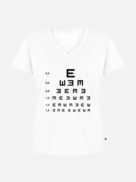 Augenarzt - Frauen Premium Bio T-Shirt mit V-Ausschnitt - Weiß