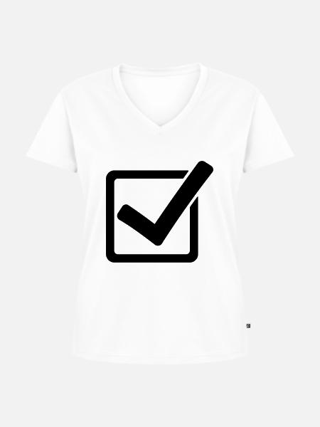 Haken - Frauen Premium Bio T-Shirt mit V-Ausschnitt - Weiß