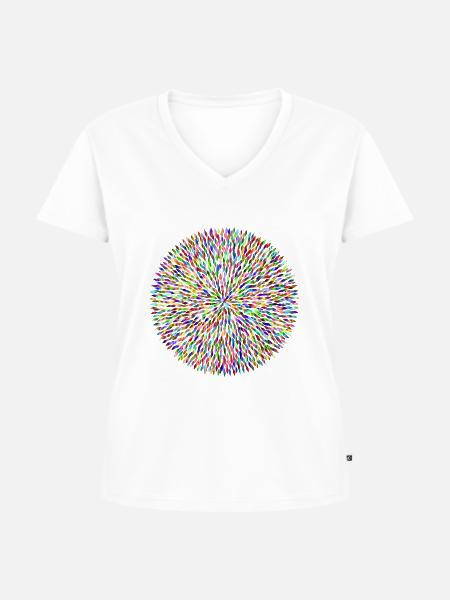 Tribal - Frauen Premium Bio T-Shirt mit V-Ausschnitt - Weiß