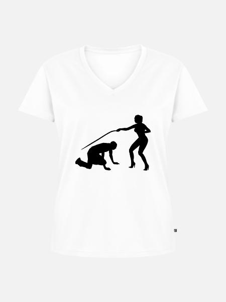 Bachelor-Junge - Frauen Premium Bio T-Shirt mit V-Ausschnitt - Weiß