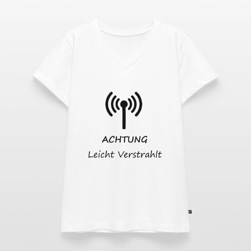 Attention Light Irradiated Women's Premium Organic V-neck T-shirt