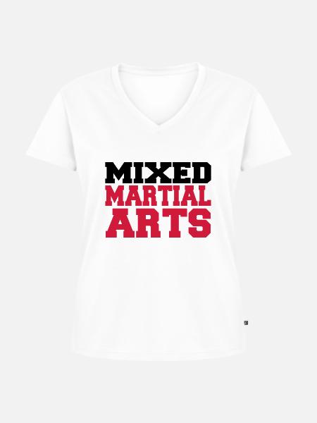 Mixed Martial Arts - Frauen Premium Bio T-Shirt mit V-Ausschnitt - Weiß