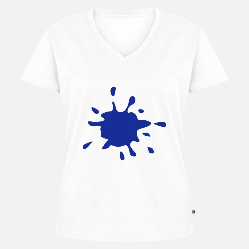 Art - stain, blob (super cheap!) - Women's Premium Organic V-neck T-shirt - white