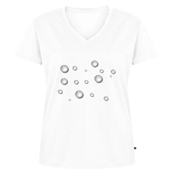 Drops of water rain - Women's Premium Organic V-neck T-shirt - white - Front - AI Model Female 172 dark (172cm)