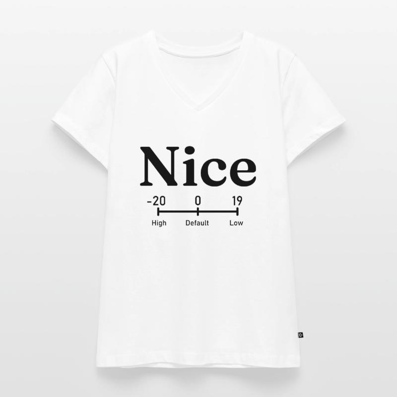 Nice | linux process priority command Women's Premium Organic V-neck T-shirt