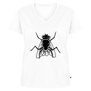 Housefly small house fly insect - Women's Premium Organic V-neck T-shirt - white - Front - AI Model Female 172 dark (172cm)