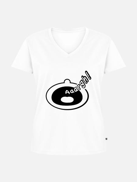 Schrei - Frauen Premium Bio T-Shirt mit V-Ausschnitt - Weiß