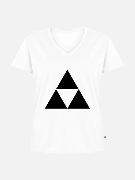 triangle - Frauen Premium Bio T-Shirt mit V-Ausschnitt - Weiß