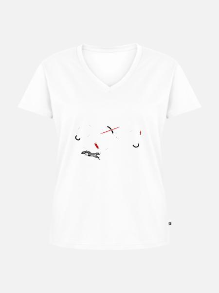 Agility Parcurs - Frauen Premium Bio T-Shirt mit V-Ausschnitt - Weiß