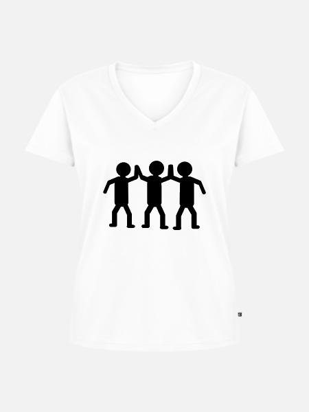 winner victory sieger - Frauen Premium Bio T-Shirt mit V-Ausschnitt - Weiß