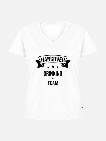 Hangover - Frauen Premium Bio T-Shirt mit V-Ausschnitt - Weiß