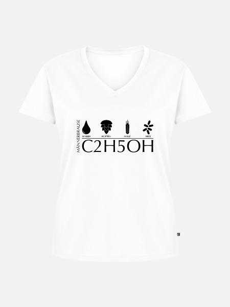 Männerbrause - Frauen Premium Bio T-Shirt mit V-Ausschnitt - Weiß