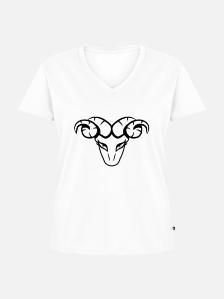 Widder horoskop - Frauen Premium Bio T-Shirt mit V-Ausschnitt - Weiß