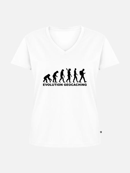 Geocaching - Frauen Premium Bio T-Shirt mit V-Ausschnitt - Weiß