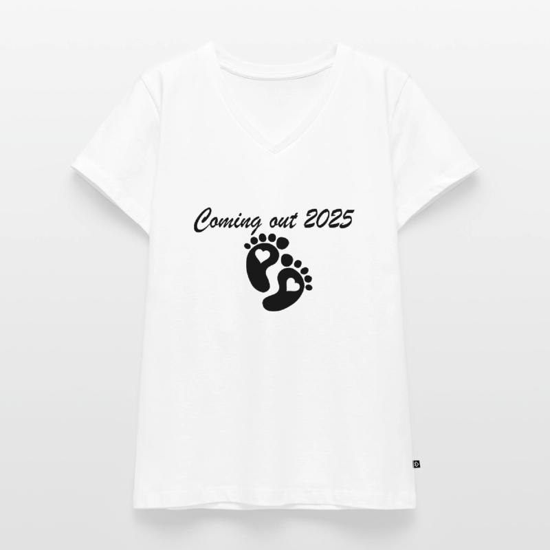 Mutter 2025 loading, Ich werde 2025 Mutter Frauen Premium Bio T-Shirt mit V-Ausschnitt