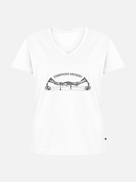 Compound - Frauen Premium Bio T-Shirt mit V-Ausschnitt - Weiß