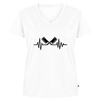 Metzger - Frauen Premium Bio T-Shirt mit V-Ausschnitt - Weiß - Vorne - AI Model Female 172 dark (172cm)