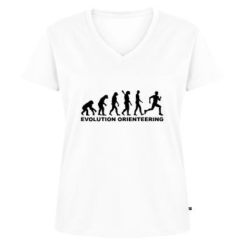 Evolution Orienteering - Women's Premium Organic V-neck T-shirt - white - Front - AI Model Female 172 dark (172cm)